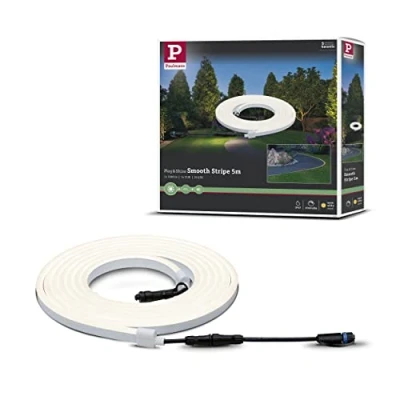 Image of Paulmann 94191 Plug &amp; Shine LED exterior luminaire flexible neon strip incl. 1x31 watt IP67 dimmable outdoors white garden plastic light 3000 K