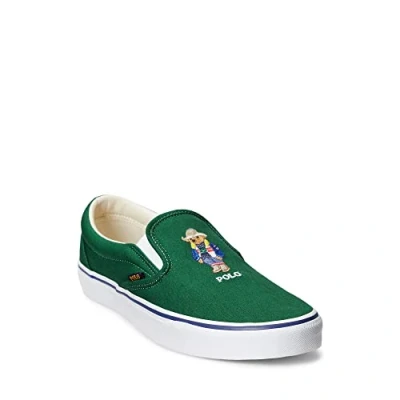 Image of POLO RALPH LAUREN Men&#039;s Keaton Slip Sneaker, Forest, 9 UK