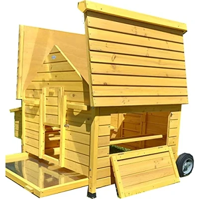 Image of Eggshell BETTY PORTABLE CHICKEN COOP HEN HOUSE POULTRY ARK HOME NEST BOX COUP WITH SLIDE OUT CLEANING TRAY (NO SHIPING TO NORTHERN IRELAND, ISLANDS, SCOTTISH HIGHLANDS)