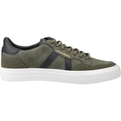 Image of Jack &amp; Jones Jfwmorden Trainers, Men&#039;s, Size: 6, Olive night/anthracite Imitation leather/ textile