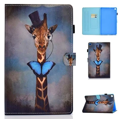 Image of Case Fit Samsung Galaxy Tab A 10.1 2019, Bspring Premium Slim Folding Stand Cover for Inch SM T510/SM T515 2019 Release Tablet,Giraffe