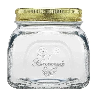 Image of Pasabahce Home Made Storage Jar with Lid Gold