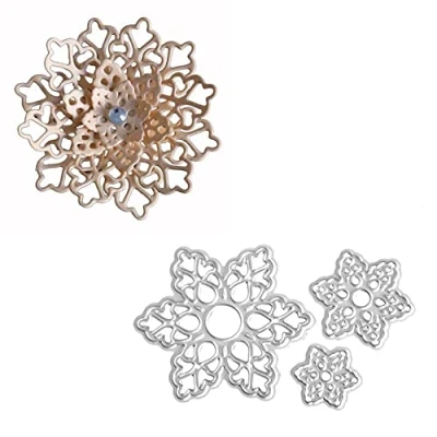 Image of 3D Flower Metal Die Cuts Dies Cutting, Cutting Cut Stencils DIY Scrapbooking Cards Decorative Embossing Paper for Album Card Making