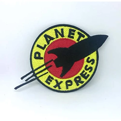 Image of Futurama Planet Express Ship Crew Logo Iron on Sew Embroidered Patch