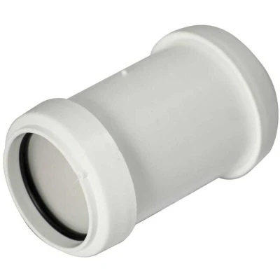 Image of Home Standard JT Pickfords FloPlast Push Fit Waste Fittings (White, 40mm Straight Coupling)