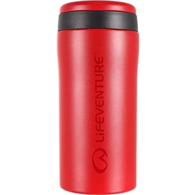 Image of Lifeventure Thermal Mug, Leakproof &amp; Vacuum Insulated Reusable Coffee Travel Cup, 300ml, Matt Red