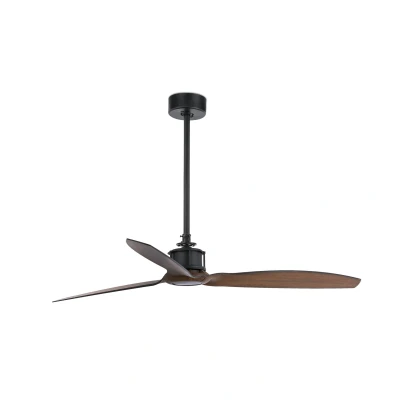 Image of Just Medium Ceiling Fan Black, Walnut Optional LED Light Sold Separately