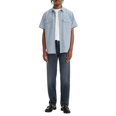 Image of Levi&#039;s Men&#039;s 501 Original Jeans, Blue Black Stretch, 38 W/30 L