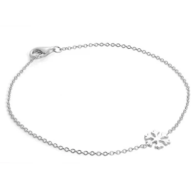 Image of Sterling Silver 7 Inch Snowflake Bracelet