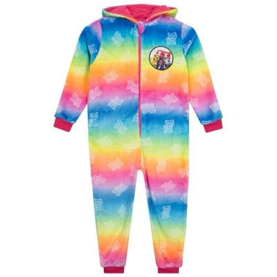 Image of Rainbow High Girls Onesie Hooded Fleece For Multicolour 7 8 Years