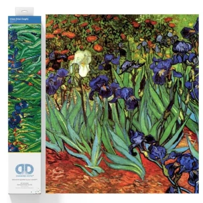 Image of DIAMOND DOTZ Painting, Beginner Kit, Canvas, Irises (Van Gogh), 71.12x55.9cm