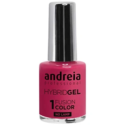 Image of Andreia Professional Hybrid Gel Nail Polish 2 Steps and No Lamp Required Long Lasting Easy Removal Fusion Color H19 Red Shades of Pink…