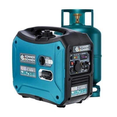Image of Könner &amp; Söhnen KS 2000iG S portable LPG/petrol inverter generator.DUAL FUEL generator 2000W,inverter electric with copper winding,with UK Plug Sockets overload and short circuit protection