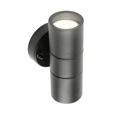 Image of CGC Lighting Outdoor Wall Light Up &amp; Down LED Outside Garden Double Twin Conservatory Porch Patio Garage Shed (Black)