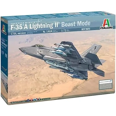 Image of Italeri 1464 F 35A Lightning II CTOL Version(Beast Mode), 1:72 Scale, Model Kit, Plastic Making, IT1464