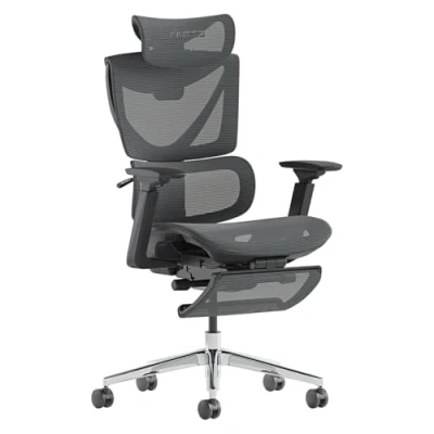 Image of MUSSO V900 Structure Master Ergonomic Office Chair Lumbar Support,4D Adjustable Armrest, 3 Level Backrest, Headrest, Retractable Footrest, Mesh High Back Desk Chairs