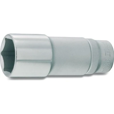 Image of HAZET 880LG 12 54 mm 6 Point Traction Profile Socket Chrome Plated/Polished