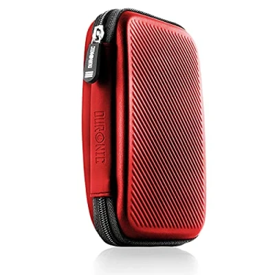 Image of Duronic Hard Drive Case HDC2 /RD RED Portable EVA Storage Pouch for External Hardrive &amp; Cables Lightweight Protective Suitable WE/Western, Toshiba, Buffalo, Hitachi, Seagate, Samsung