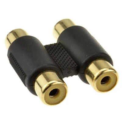Image of kenable Phono RCA Coupler Twin Socket to Audio/Video [Double]