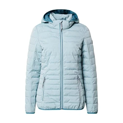 Image of G.I.G.A. DX Women&#039;s Uyaka stripe Casual functional jacket in down look with zip off Hood, Light petrol, 40