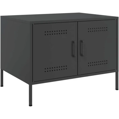 Image of vidaXL Coffee Table Black 68x50x50.5 cm Steel