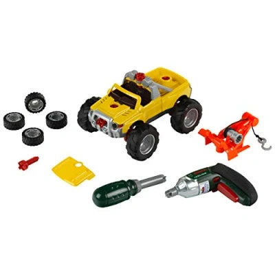 Image of Theo Klein 8168 Bosch truck set, 3 in 1 Assembly set for trucks Includes a battery powered toy screwdriver Toys children aged and over