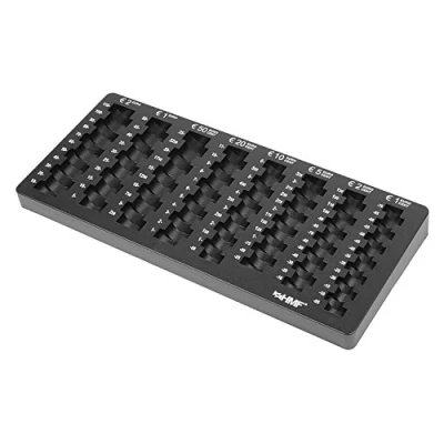 Image of HMF 2701 02 EURO Coin Counter Tray, Slanted, 34 x 15 3 cm, black