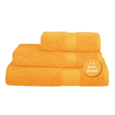 Image of Linens Limited Large Towels, Bath Sheets for the or Shower, Turkish Cotton, Soft and Luxurious, Super Absorbent, Machine Washable (Ochre)