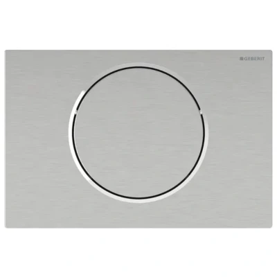 Image of Geberit Sigma10 Electronic Single Flush Plate Battery Operation Brushed Chrome (115.864.SN.6)