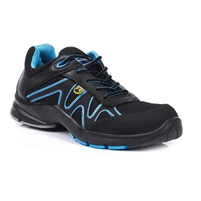 Image of Lavoro 1269.11 Energy Range Wave Men Metal Free Trainer, ESD, CE, S3, SRB, Black/Blue, 8 Size