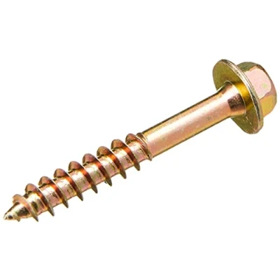 Image of TIMCO Advanced Coach Screws Hex Flange Yellow 6.0 x 40 Bag of 12