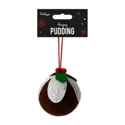 Image of Christmas Pudding Hanging Tree Decoration 8cm