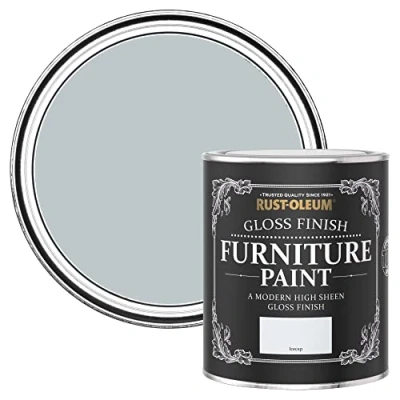 Image of Rust Oleum Light Blue Furniture Paint in Gloss Finish Icecap 750ml