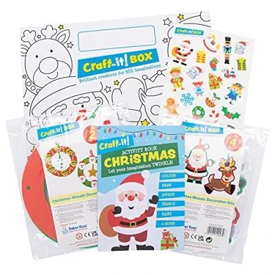 Image of Baker Ross CBS002 Christmas Craft Box Creative Arts and Crafts Activities for Kids