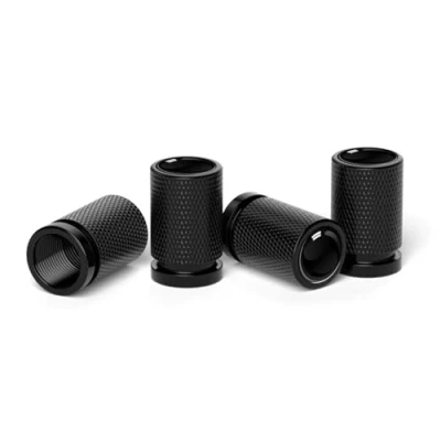 Image of Dust Caps for Car Tyres, 4PCS Universal Tyre Valve Bike Motocycle Tire Wheel Cover (Black)