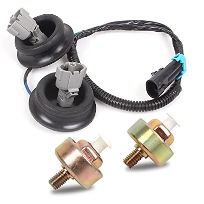 Image of Muge Racing 12589867 Dual Knock Sensors with Wiring Harness Kit for Chevy GM LS1 LS6 LQ9 4.8L 5.3L 6.0L 8.1L