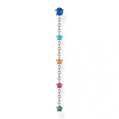 Image of Thomas Sabo Women Single Stud Earring Vintage Stones 925 Sterling Silver