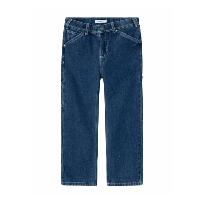 Image of Name it Straight leg jeans Dark blue denim for kids, Size: 8y,