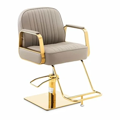 Image of Salon Chair with Footrest Height Adjustable 200 kg Staunton Beige