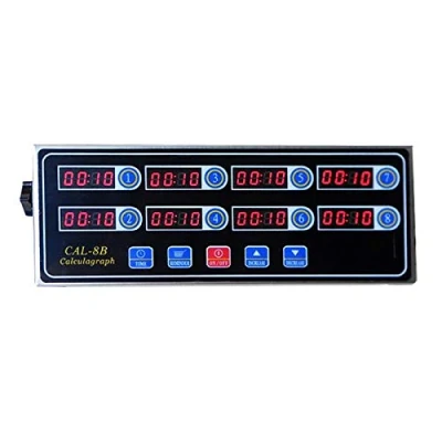 Image of S TROUBLE 8 Channel Digital Kitchen Timer Cooking Reminder Commercial Burger Bakery Restaurant Clock Loud Alarm Stainless Steel LED Display Calculagraph