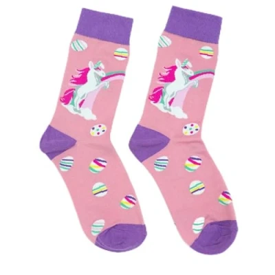 Image of DUORUI 1 pair Women Socks for Girl Cotton Winter Warm Soft Breathable Novelty Cute Unicorn Pattern