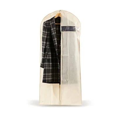 Image of Perfetto Custody Bag TNT Easybag, Dimension 61 x 137 Cm. Coat Overcoat, Color Beige, Fabric, Ecru, One Size