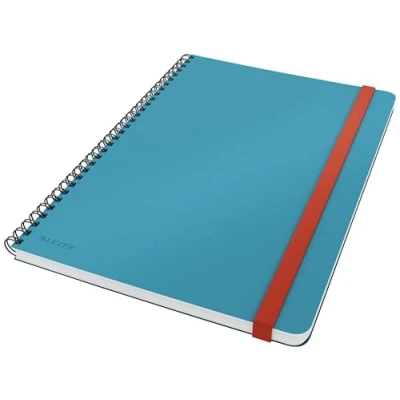 Image of Leitz Large (B5) Ruled Wirebound Notebook, 80 Sheet, Cosy Range, Calm Blue, 45270061