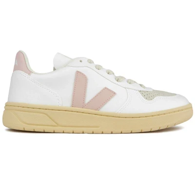 Image of Veja V10 Trainers, Women&#039;s, Size: 4, White/petale High quality imitation leather