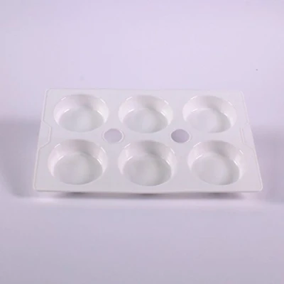Image of Large Plastic White Paint Palette Mixing Tray Kids Art Painting 6 Dipping Wells by BCreative ®