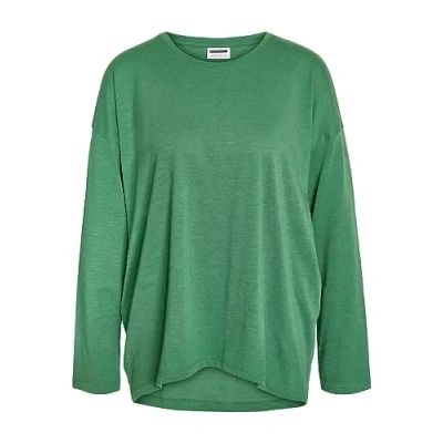 Image of Noisy may Women&#039;s Nmmathilde L/S O Neck High/Low Top Noos Sweater, Foliage Green, S