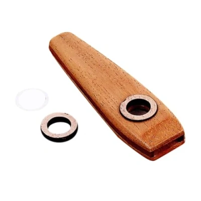 Image of Alnicov Wooden Kazoo Orff Instruments Ukulele Guitar Partner Wood Harmonica