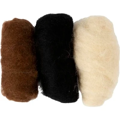 Image of Creativ 45338 Company 10 Piece Carded Wool, Grey