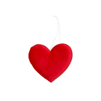 Image of FloristryWarehouse Red Velvet Heart Valentine Hangers 10cm x Pack of 6