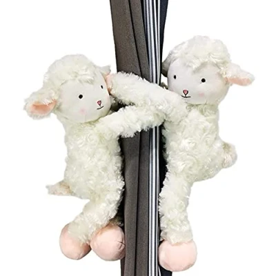 Image of NC Curtains Tieback, 2Pcs Plush Cartoon Animal Curtain Straps, 30cm/11.8inch, for Kids Child Nursery Room Window Decorations